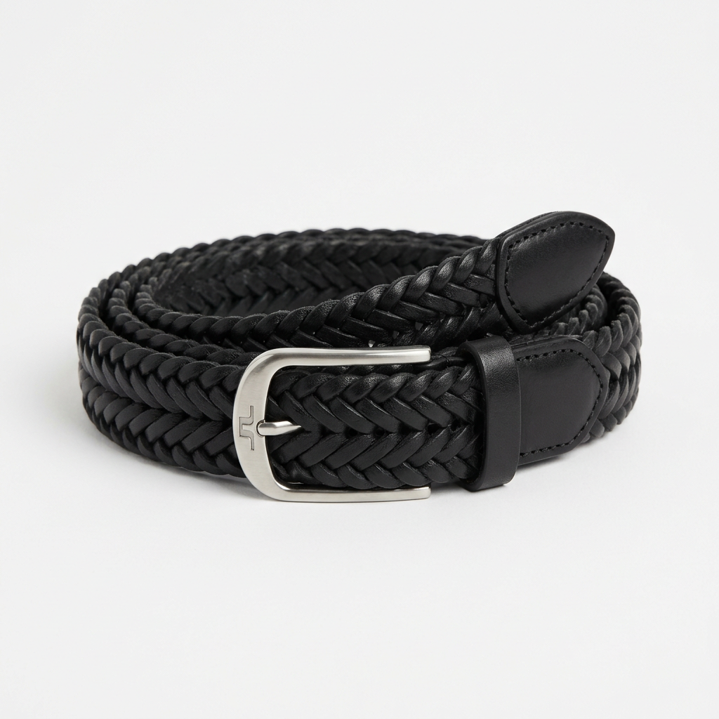 J.Lindeberg Braided Belt - Black