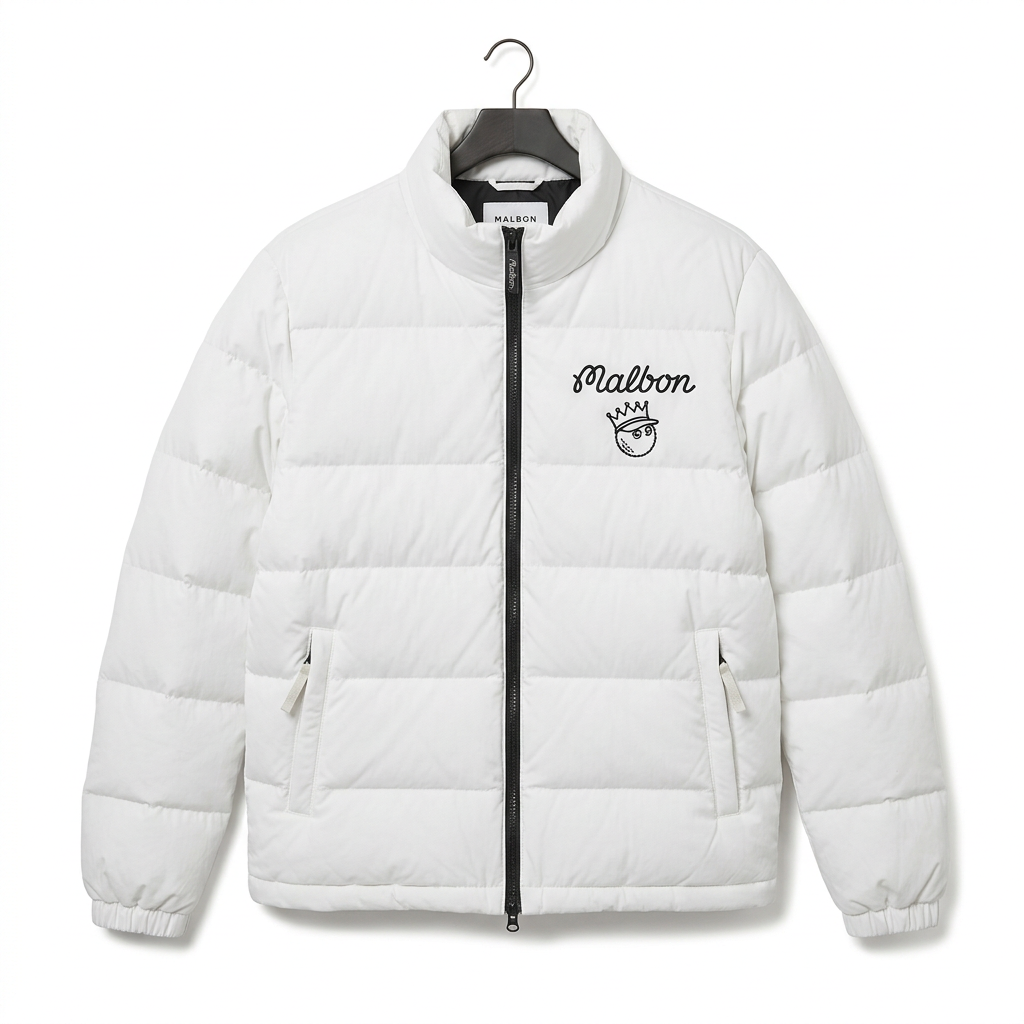 Malbon Puffer Jacket - White