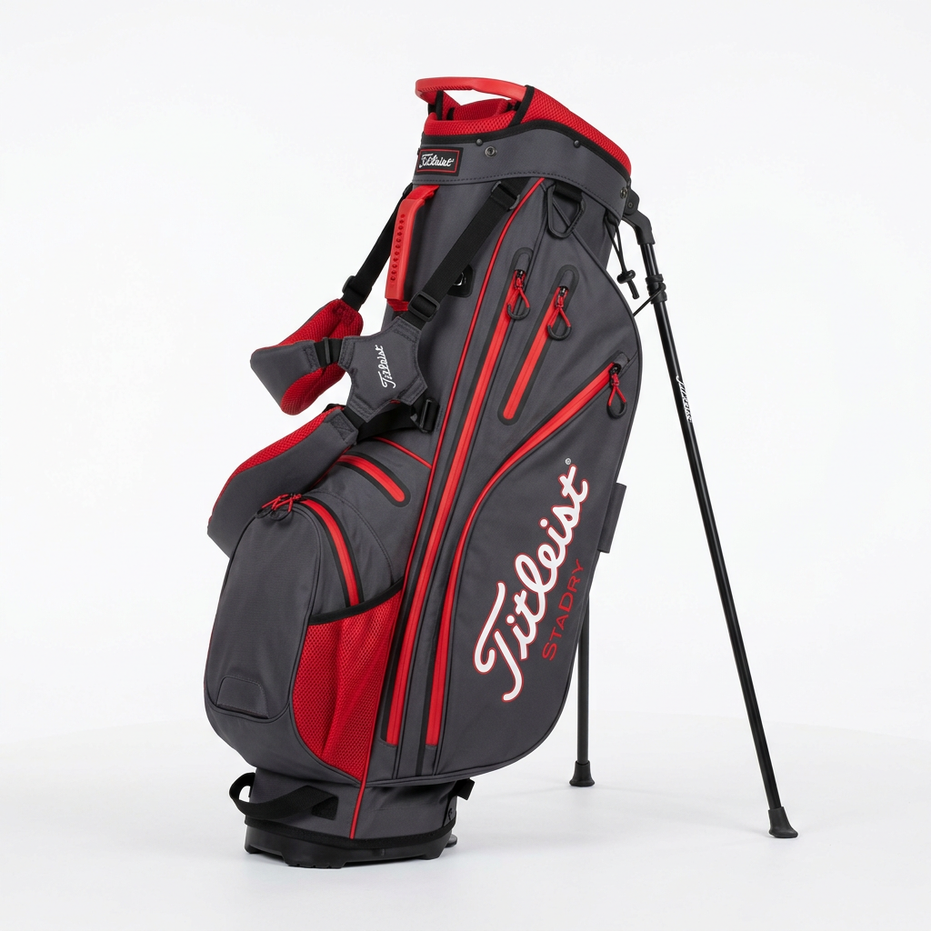 Titleist Players 4 StaDry Stand Bag - Charcoal/Red