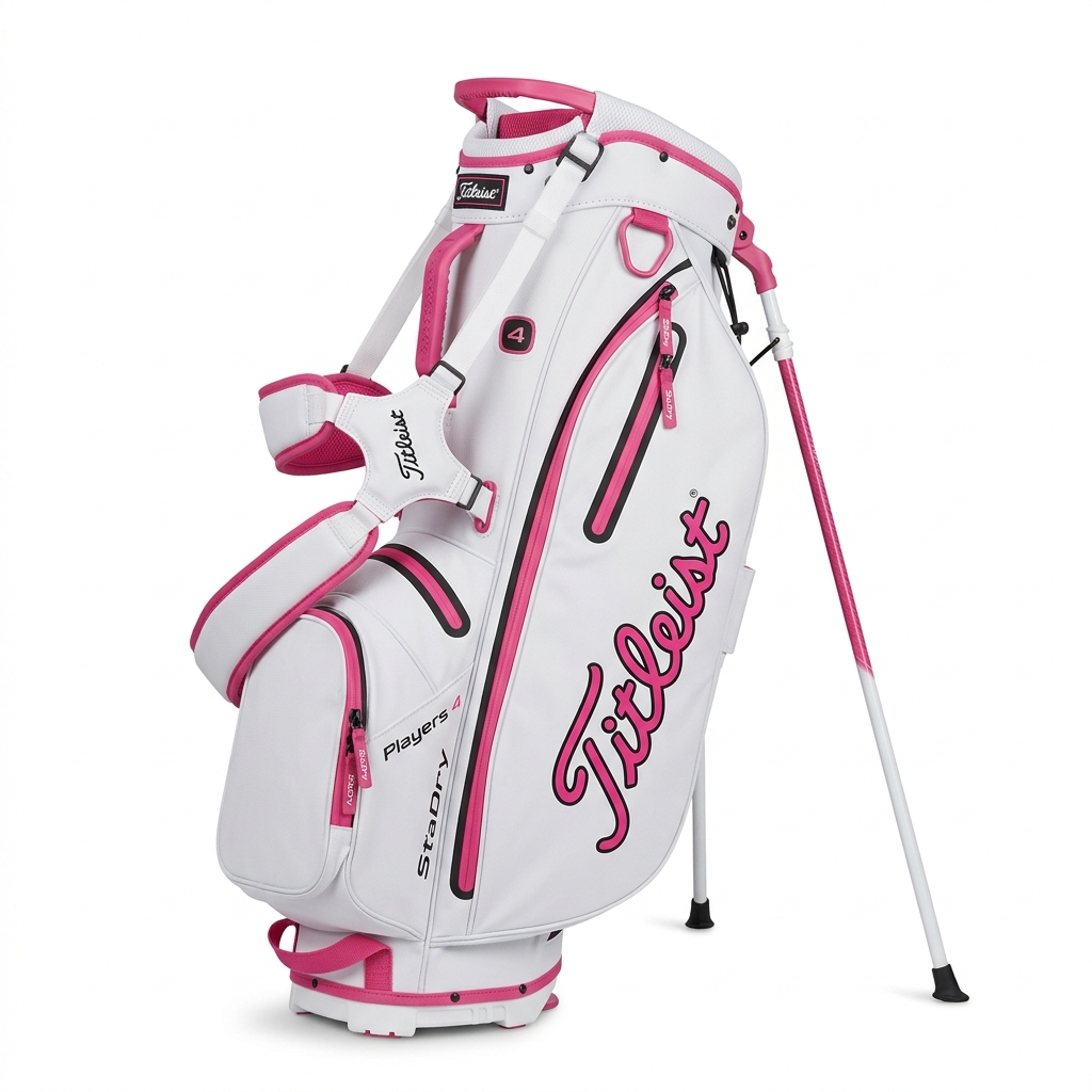 Titleist Players 4 StaDry Stand Bag - White/Pink